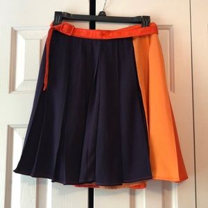 High Waisted Color Blocking Skirt
